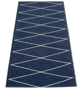 Max Rug by Pappelina Dark Blue/Vanilla