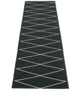 Max Runner Rug by Pappelina Black/Vanilla
