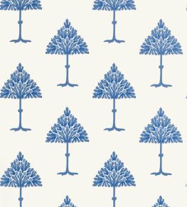 May Tree Wallpaper by Thibaut Blue and White