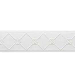 MDS Embroidered Lattice Borber Trimming by Samuel & Sons White MDS Embroidered Lattice Borber Trimming by Samuel & Sons White