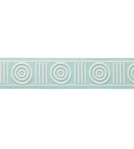 MDS Embroidered Rosette Border Trimming by Samuel & Sons Mint MDS Embroidered Rosette Border Trimming by Samuel & Sons Mint