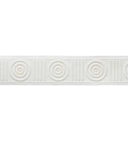 MDS Embroidered Rosette Border Trimming by Samuel & Sons White MDS Embroidered Rosette Border Trimming by Samuel & Sons White