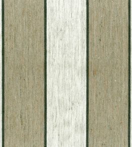 Meadow Stripe Fabric by Ian Mankin Pine Needle