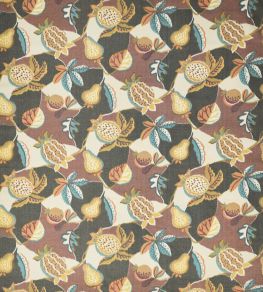 Melagrana Fabric by Osborne & Little Charcoal/Terracotta Melagrana Fabric by Osborne & Little Charcoal/Terracotta