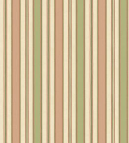 Melbourne Stripe Wallpaper by GP & J Baker Soft Red/Green Melbourne Stripe Wallpaper by GP & J Baker Soft Red/Green