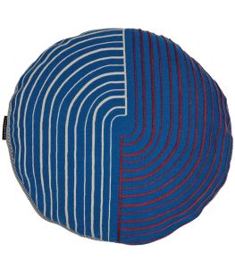 Mellow Round Cushion Ø 45cm by Maison Casamance Bleu Cobalt Mellow Round Cushion Ø 45cm by Maison Casamance Bleu Cobalt