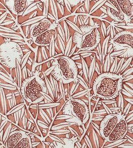 Melograno Outdoor Fabric by Ian Sanderson Coral Melograno Outdoor Fabric by Ian Sanderson Coral