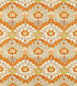 Merton Fabric by Morris & Co Burnt Orange/Chartreuse