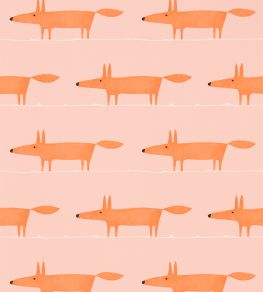 Midi Fox Wallpaper by Scion Milkshake / Rose Midi Fox Wallpaper by Scion Milkshake / Rose