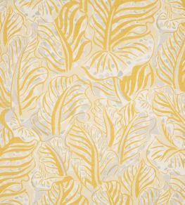 Millie Feuilles Performance Fabric by Christopher Farr Cloth Limone Millie Feuilles Performance Fabric by Christopher Farr Cloth Limone