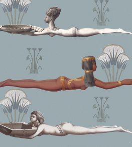 Egyptum Wallpaper by MINDTHEGAP Blue Egyptum Wallpaper by MINDTHEGAP Blue
