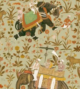 Hindustan Wallpaper by MINDTHEGAP Brown,Green Hindustan Wallpaper by MINDTHEGAP Brown,Green