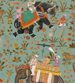 Hindustan Wallpaper by MINDTHEGAP Aquamarine Hindustan Wallpaper by MINDTHEGAP Aquamarine