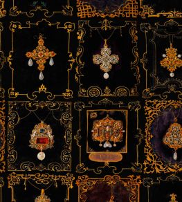 Anna's Jewelry Wallpaper by MINDTHEGAP Black, Gold Anna's Jewelry Wallpaper by MINDTHEGAP Black, Gold