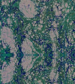 Marbled Paper Wallpaper by MINDTHEGAP Blue, Green, Grey