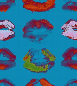 Neon Kiss Wallpaper by MINDTHEGAP Blue Neon Kiss Wallpaper by MINDTHEGAP Blue