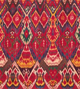 Uzbek Ikat Fabric by MINDTHEGAP Pink Uzbek Ikat Fabric by MINDTHEGAP Pink