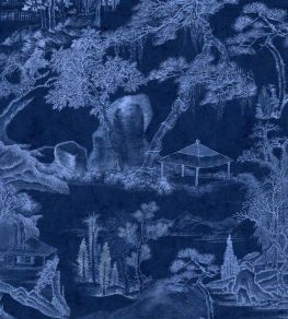 Asian Scenery Wallpaper by MINDTHEGAP Indigo Asian Scenery Wallpaper by MINDTHEGAP Indigo