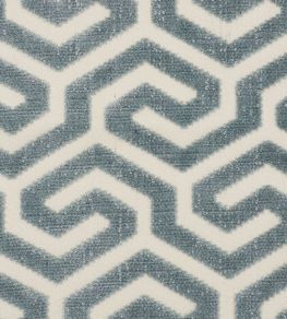 Ming Fret Velvet Fabric by Schumacher Mineral