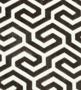 Ming Fret Velvet Fabric by Schumacher Taupe Ming Fret Velvet Fabric by Schumacher Taupe