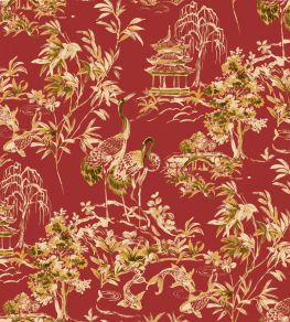 Ming Pagoda Wallpaper by Coordonne Ruby