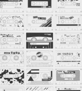 C60 Wallpaper by Mini Moderns Snow C60 Wallpaper by Mini Moderns Snow