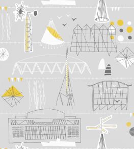 Festival Wallpaper by Mini Moderns Concrete Festival Wallpaper by Mini Moderns Concrete
