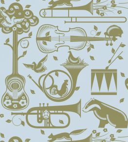 Pet Sounds Wallpaper by Mini Moderns Powder Blue Pet Sounds Wallpaper by Mini Moderns Powder Blue