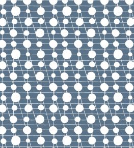 Pavilion Wallpaper by Mini Moderns Washed Denim Pavilion Wallpaper by Mini Moderns Washed Denim