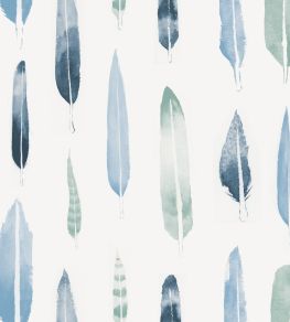 Feathers Wallpaper by Mini Moderns Chalkhill Blue Feathers Wallpaper by Mini Moderns Chalkhill Blue