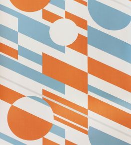 P.L.U.T.O Wallpaper by Mini Moderns Tangerine Dream & Silver P.L.U.T.O Wallpaper by Mini Moderns Tangerine Dream & Silver