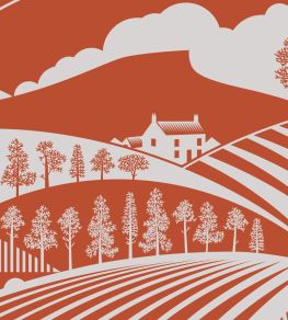 Moordale Wallpaper by Mini Moderns Harvest Orange Moordale Wallpaper by Mini Moderns Harvest Orange