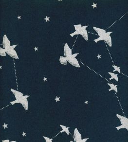 Star-ling Wallpaper by Mini Moderns Midnight & Silver Star-ling Wallpaper by Mini Moderns Midnight & Silver