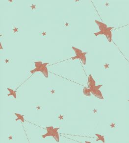 Star-ling Wallpaper by Mini Moderns Pale Verdigris & Copper Star-ling Wallpaper by Mini Moderns Pale Verdigris & Copper