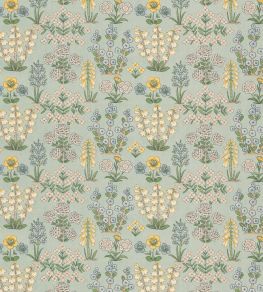 Minnie's Garden Fabric by George & Minnie Aqua