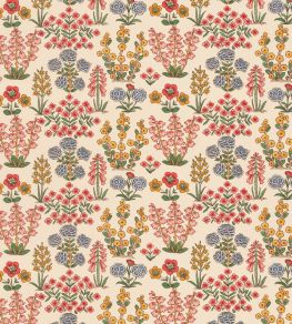 Minnie's Garden Fabric by George & Minnie Raspberry/Daffodil