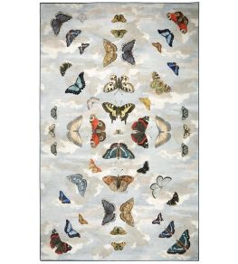 Mirrored Butterflies Rug by Designers Guild Sky