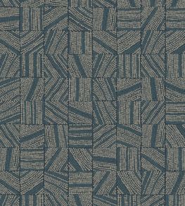 Mismatched Tiles Wallpaper by Eijffinger Blue Mismatched Tiles Wallpaper by Eijffinger Blue