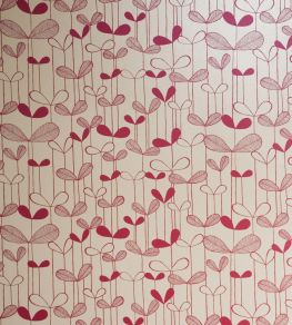 Saplings Wallpaper by MissPrint Cream with Pink Saplings Wallpaper by MissPrint Cream with Pink