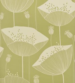 Poppy Wallpaper by MissPrint Cottage Green Poppy Wallpaper by MissPrint Cottage Green