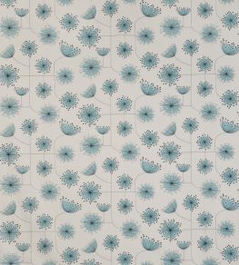 Dandelion Mobile Fabric by MissPrint Porcelain with Powder Blue Dandelion Mobile Fabric by MissPrint Porcelain with Powder Blue