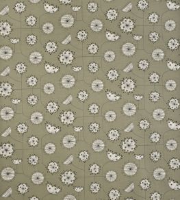 Dandelion Mobile Fabric by MissPrint French Grey with White Dandelion Mobile Fabric by MissPrint French Grey with White