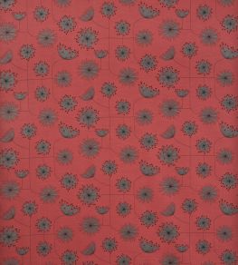 Dandelion Mobile Fabric by MissPrint Coral with Storm Dandelion Mobile Fabric by MissPrint Coral with Storm