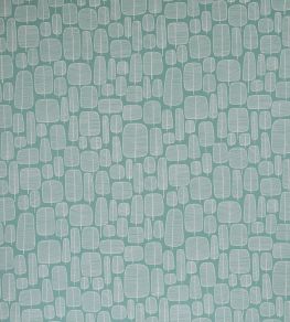 Little Trees Fabric by MissPrint Aquamarine