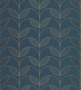 Mistinguett Wallpaper by Casadeco Bleu Petrole Mistinguett Wallpaper by Casadeco Bleu Petrole
