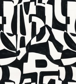Miwok Fabric by Camengo Noir Miwok Fabric by Camengo Noir