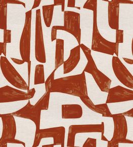 Miwok Fabric by Camengo Terracotta Miwok Fabric by Camengo Terracotta