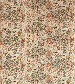 Moat Birds Fabric by Sanderson Damson/Cobalt