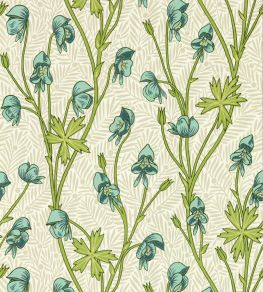 Monkshood Wallpaper by Morris & Co Aqua/Peashoot Monkshood Wallpaper by Morris & Co Aqua/Peashoot
