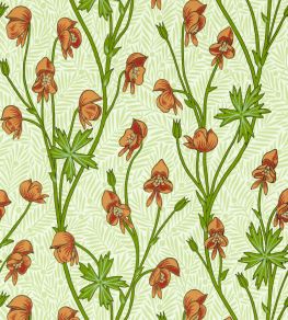 Monkshood Wallpaper by Morris & Co Tangerine/Sage Monkshood Wallpaper by Morris & Co Tangerine/Sage